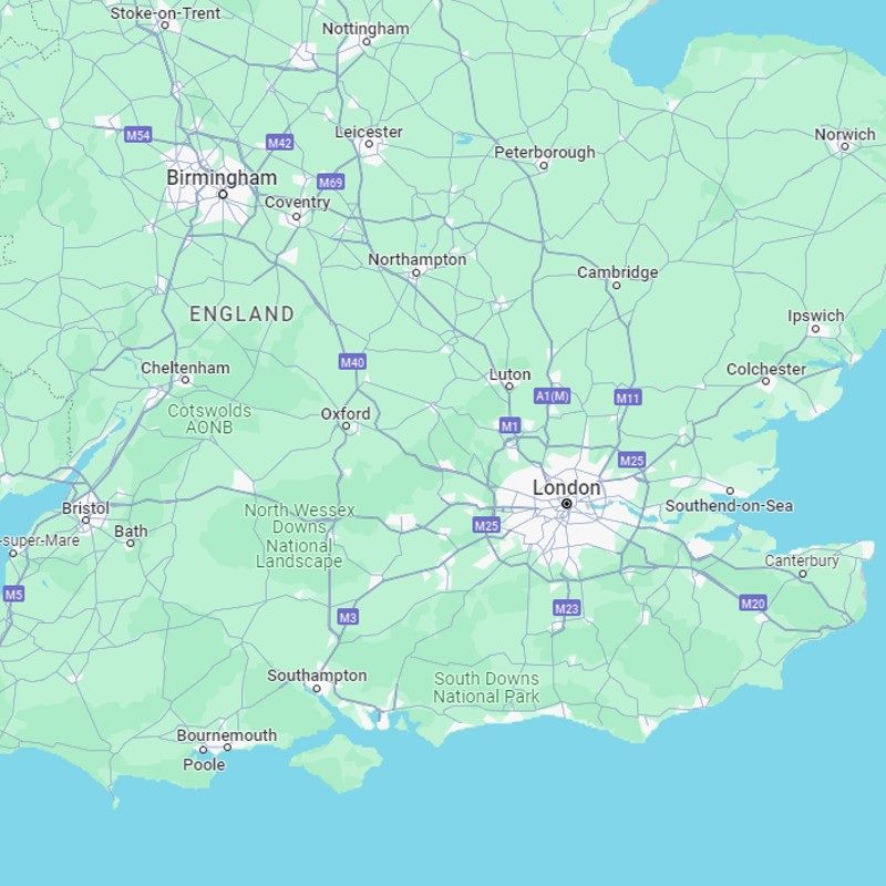 map of south England