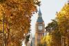 Palace of Westminster and Big Ben in sunny autumn day, London